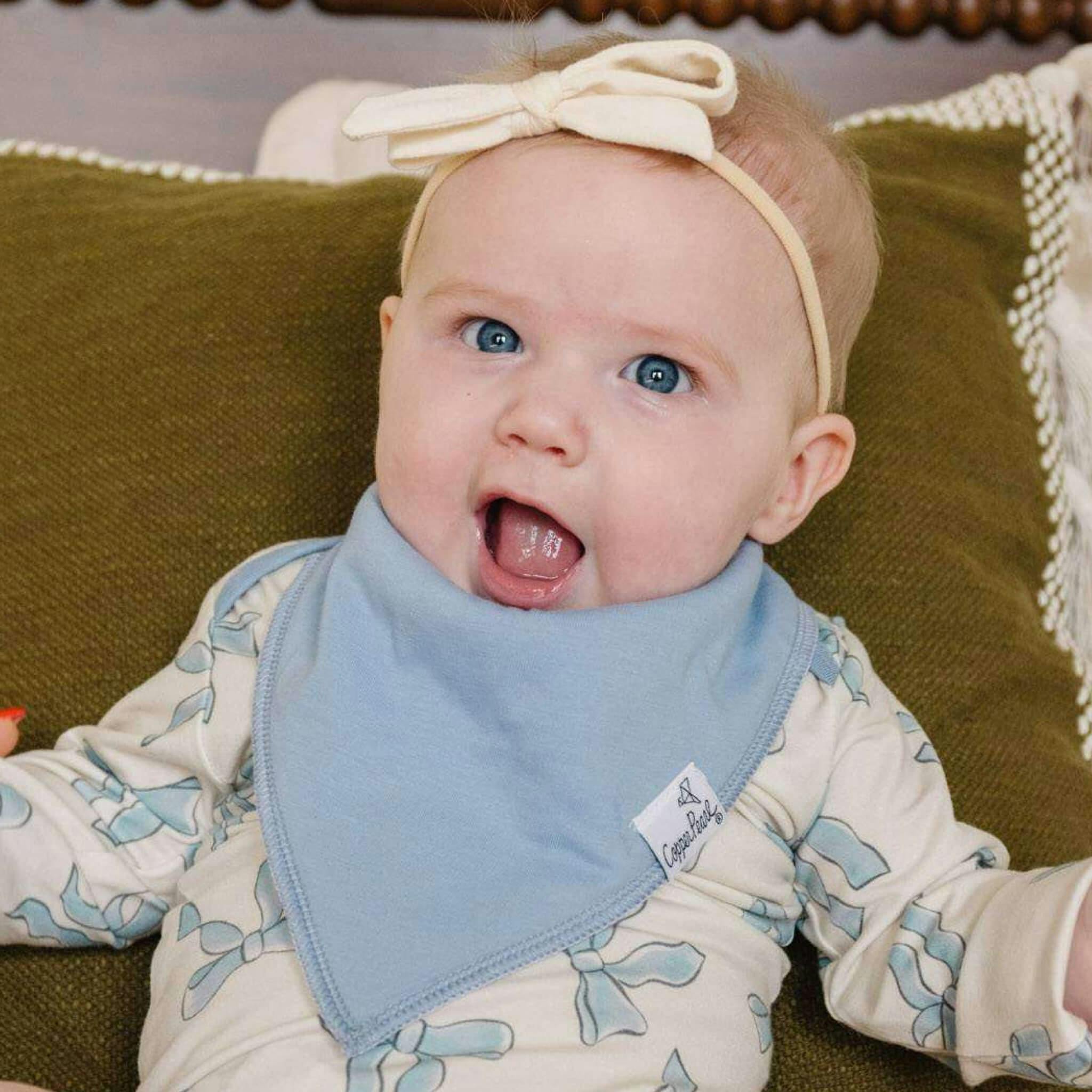4 Pack Baby Bandana Bibs - Gemma In Tan