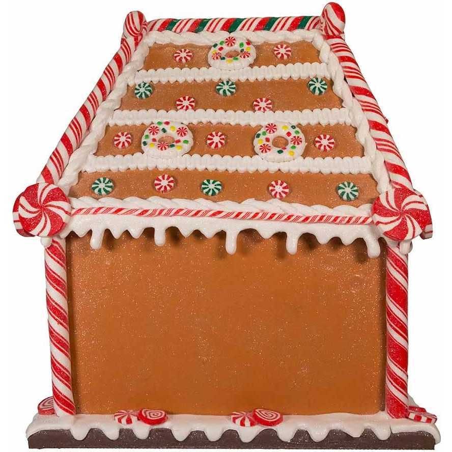 13-Inch Battery-Operated Gingerbread House with LED Light and Timer