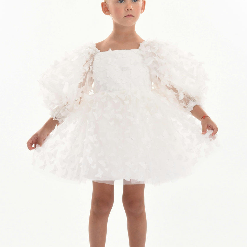 White Bell Mariposa Dress