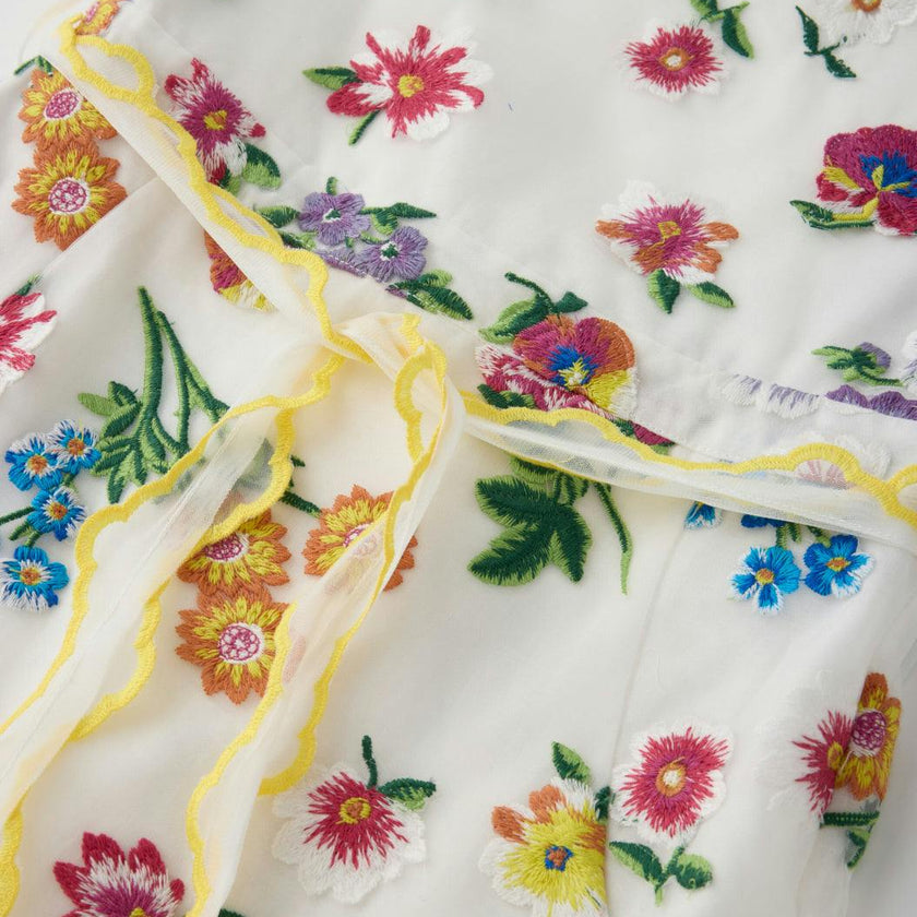Carly Embroidered Mini Dress