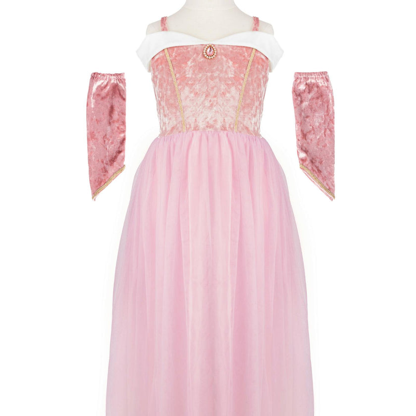 Velvety Soft Sleeping Sweetheart Princess Gown with Arm Warmers