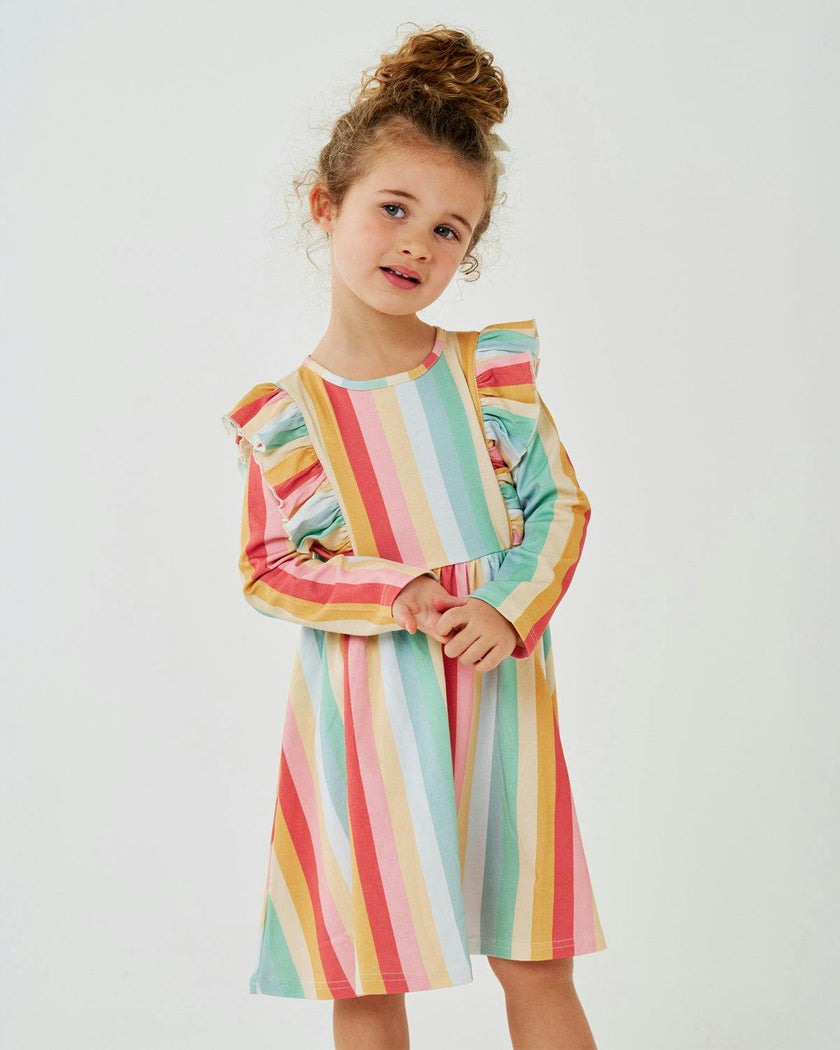 Organic Ruffle LS Dress