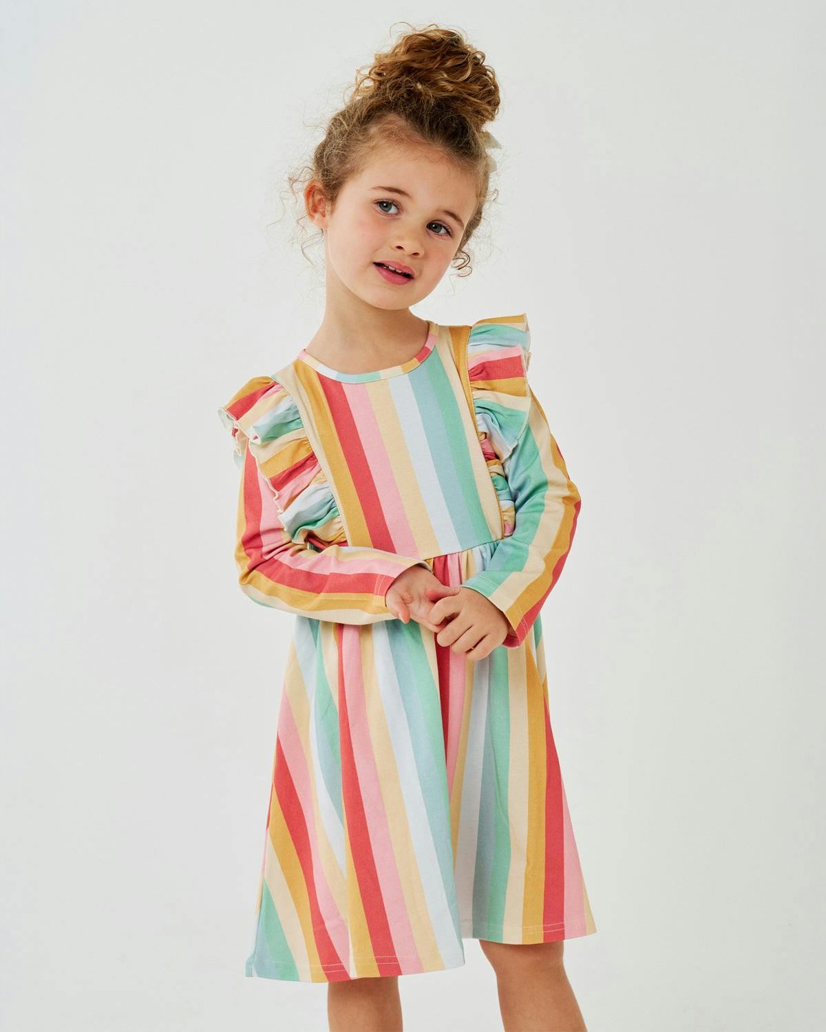 Organic Ruffle LS Dress