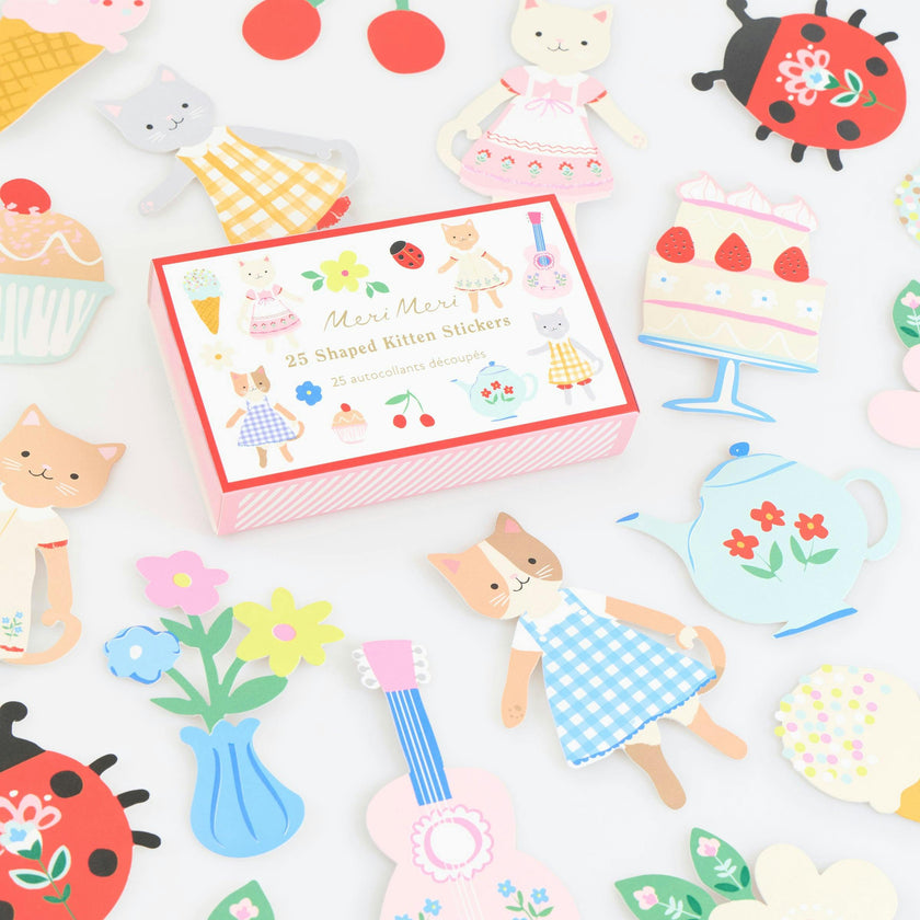 Kitten Club Shaped Stickers