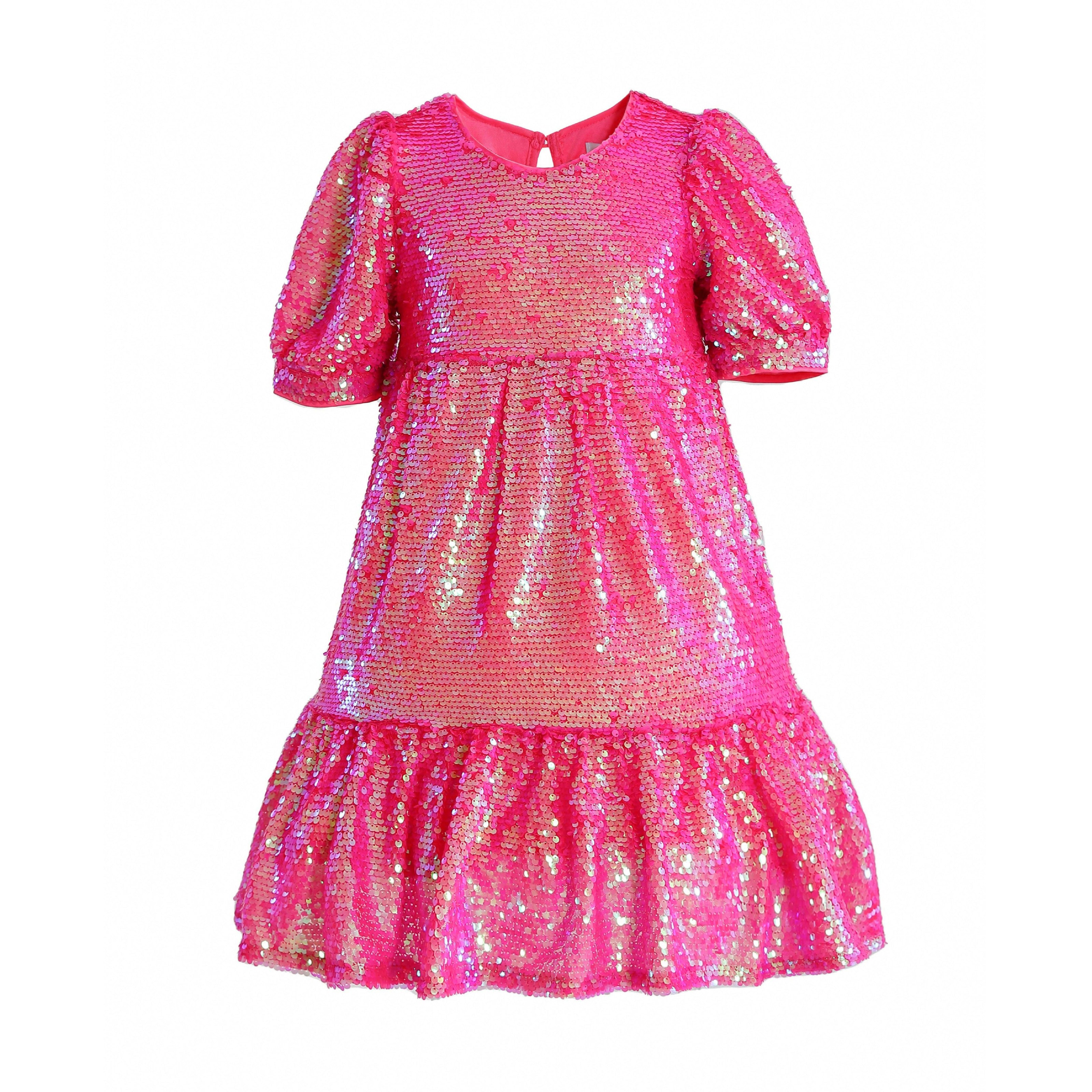 Pink Elira Sequin Party Dress
