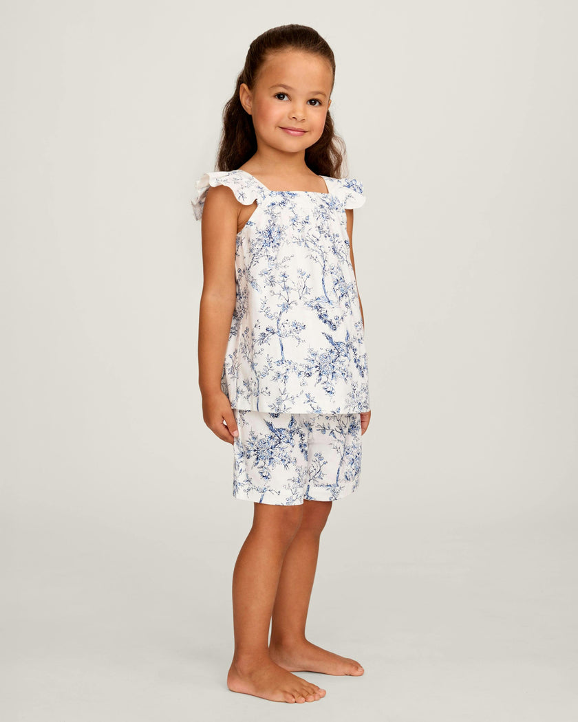 Girl's Twill Clara Short Set in Timeless Toile