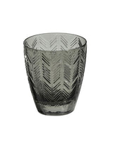 Wine Glasses ZIG ZAG Set of 6  Grey 9.8 oz, diam. 3.25", H 3.75"