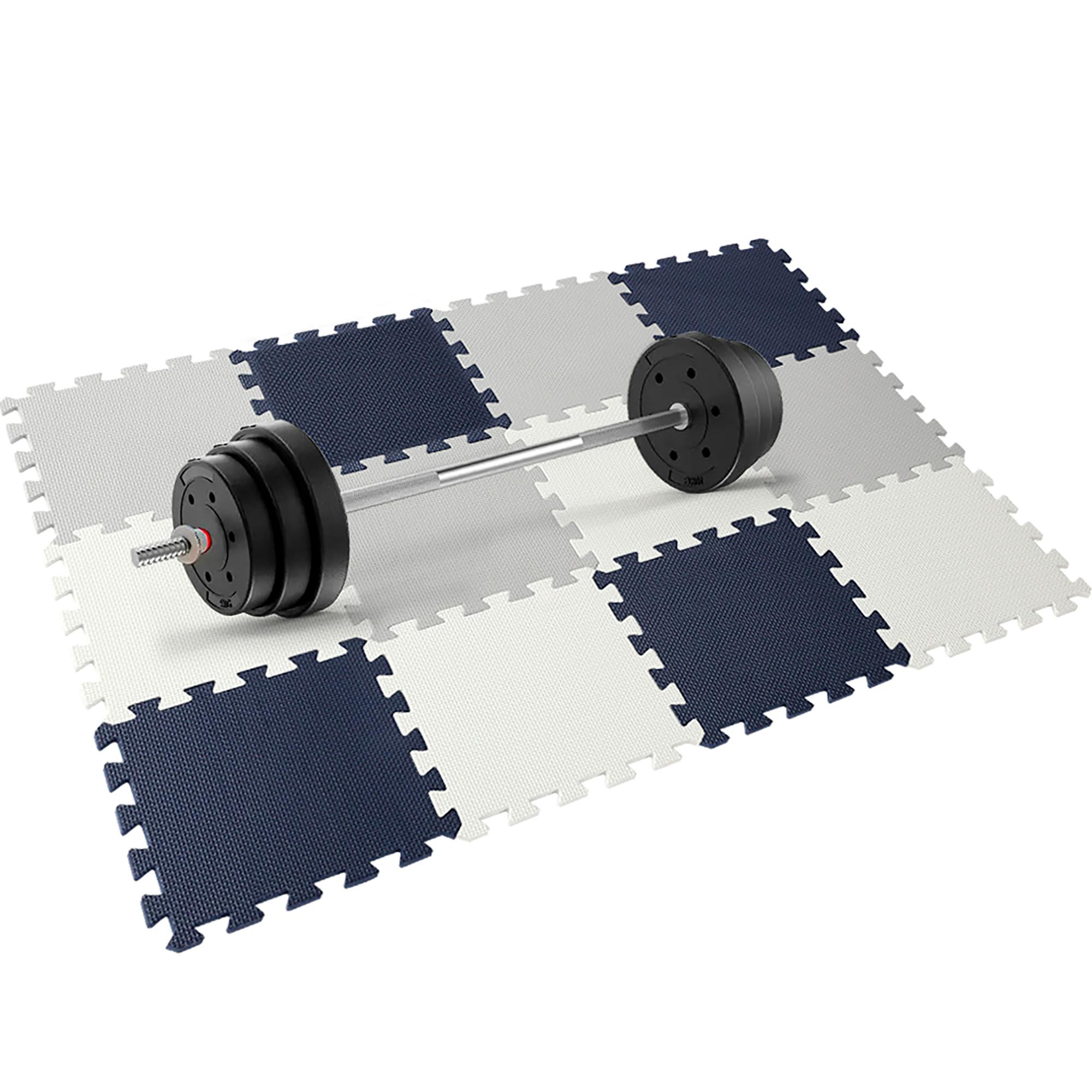 Tile Playmat - 12pc - Blue, Grey, White