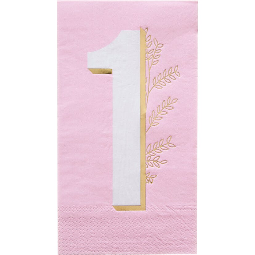 Milestone Pink Onederland Guest Napkins