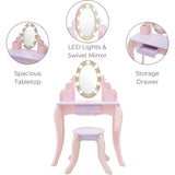 Little Princess Rapunzel Vanity with LED Illuminated Mirror