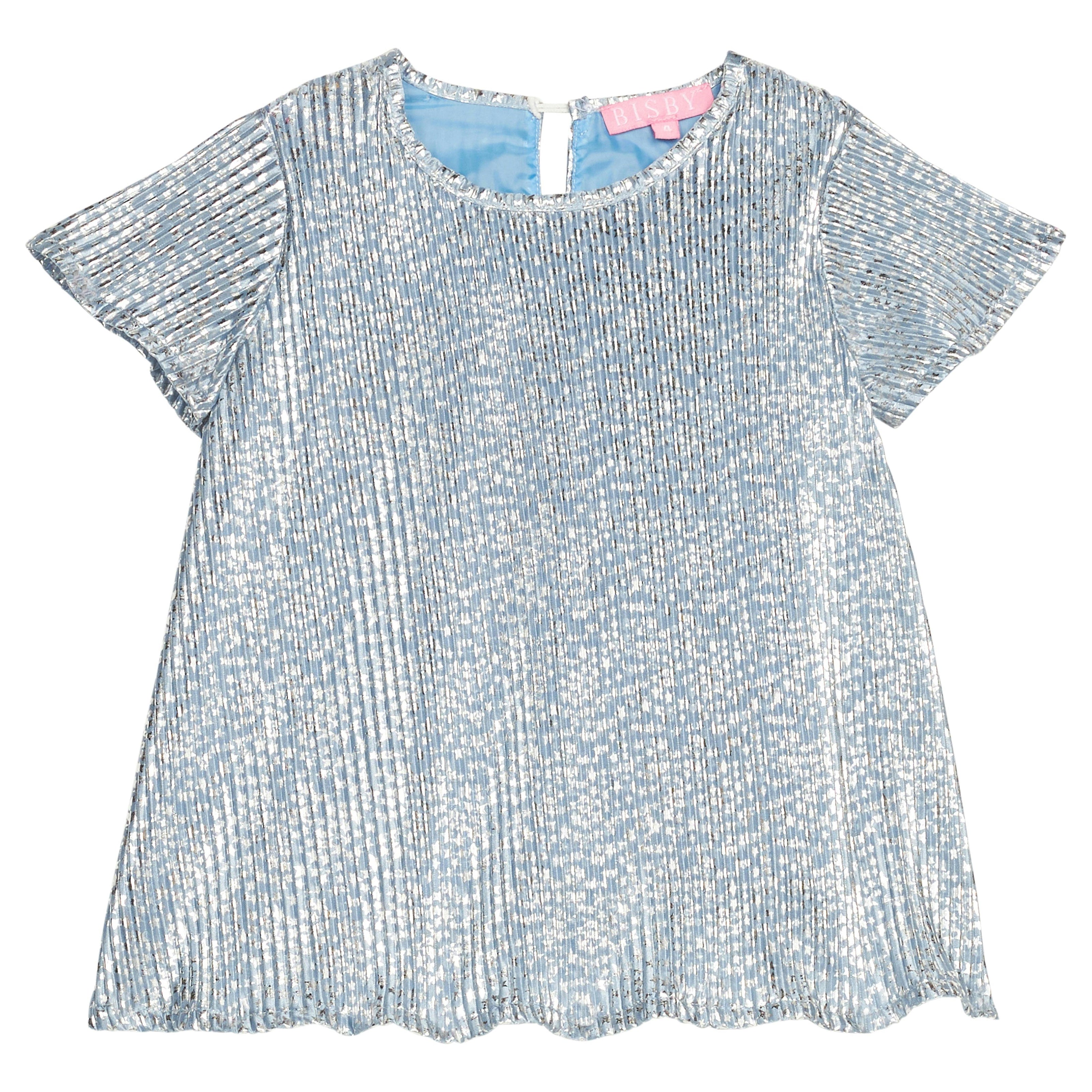 Crinkle Top - Blue Crinkle Stars