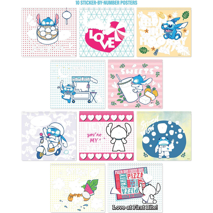 Disney Stitch: Sticker By Number Portfolio Set