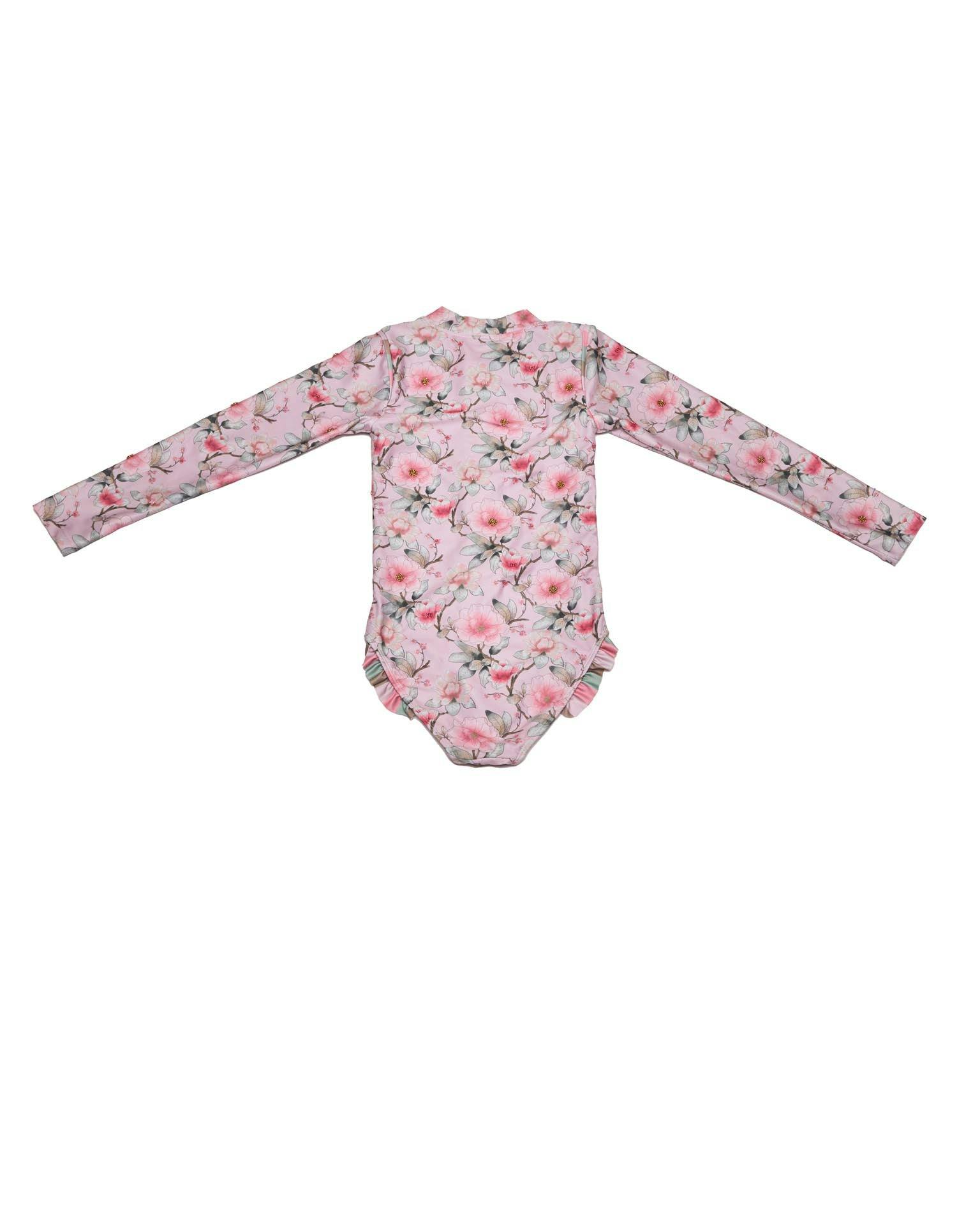Long Sleeve Zip One Piece Swimsuit