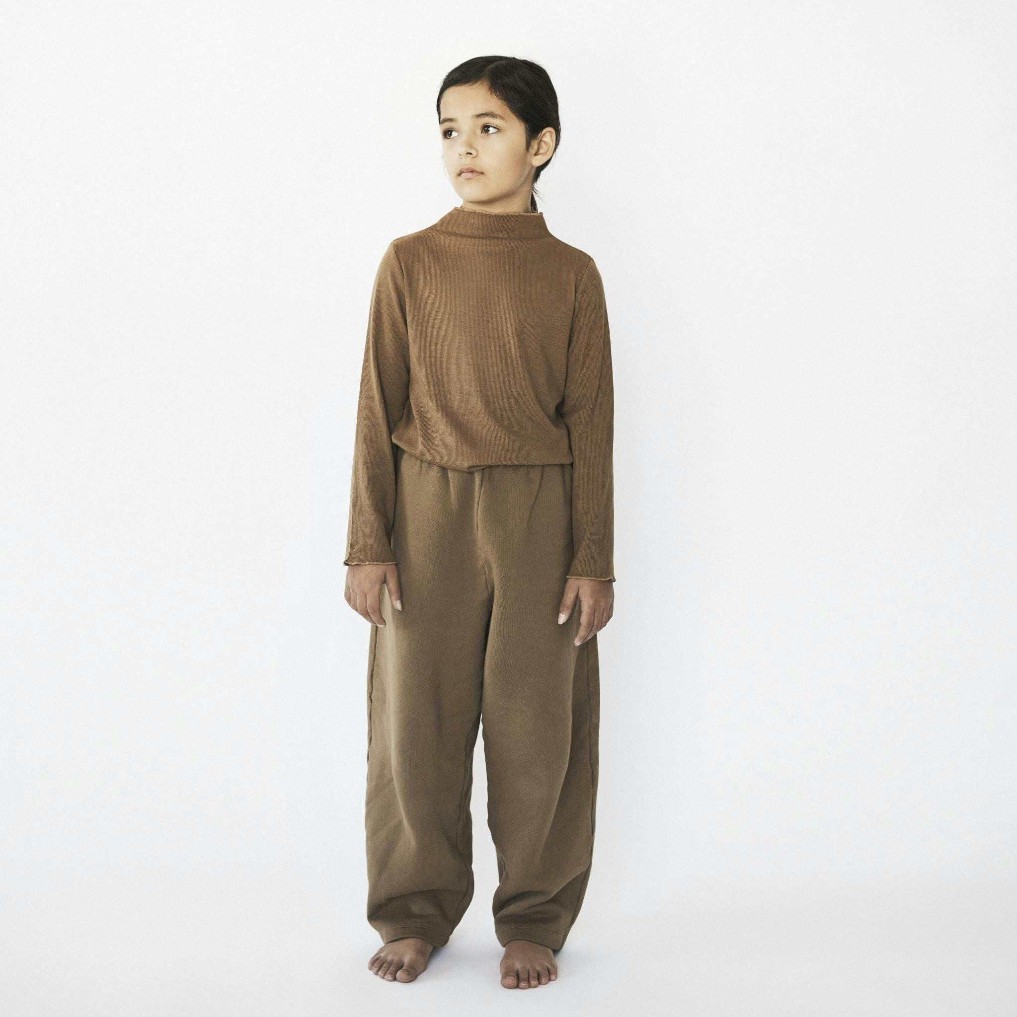 Rib Mock Neck Long Sleeve Top