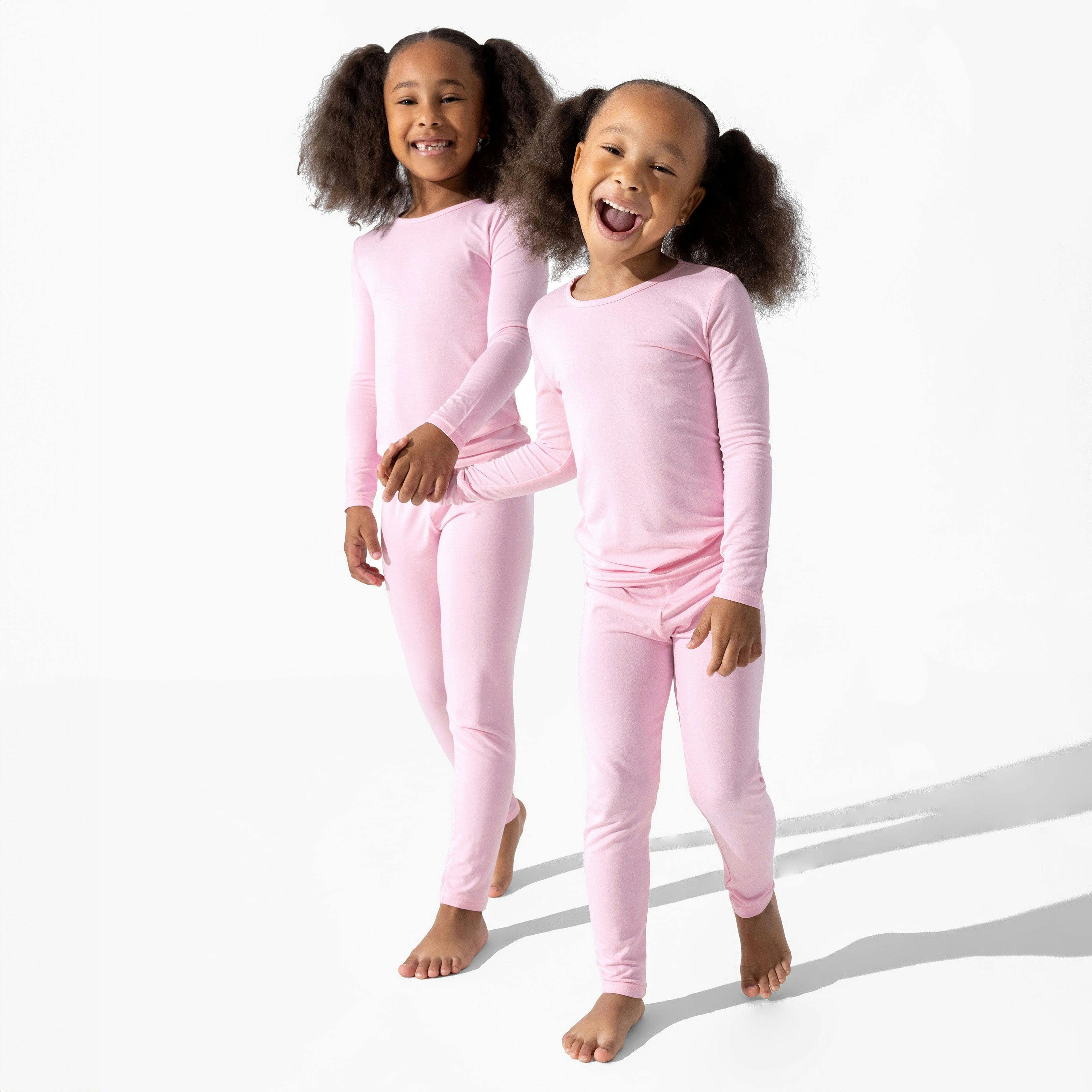 Blush Pink Bamboo Kids Pajamas