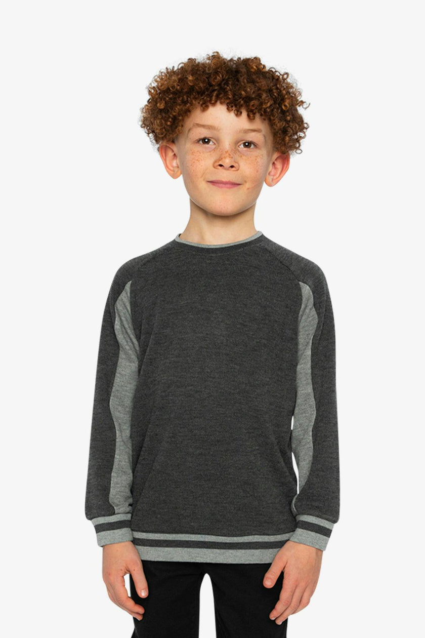 Flat Back Rib Sweatshirt Grey
