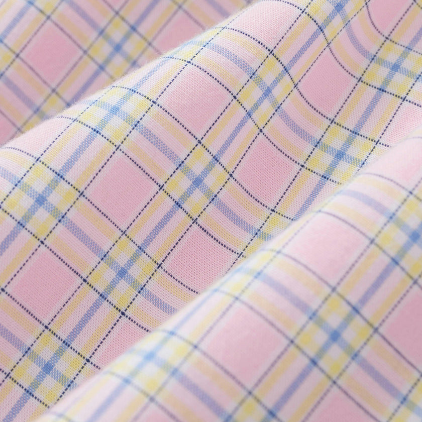 Women's Twill Pajama Set in Peony Plaid
