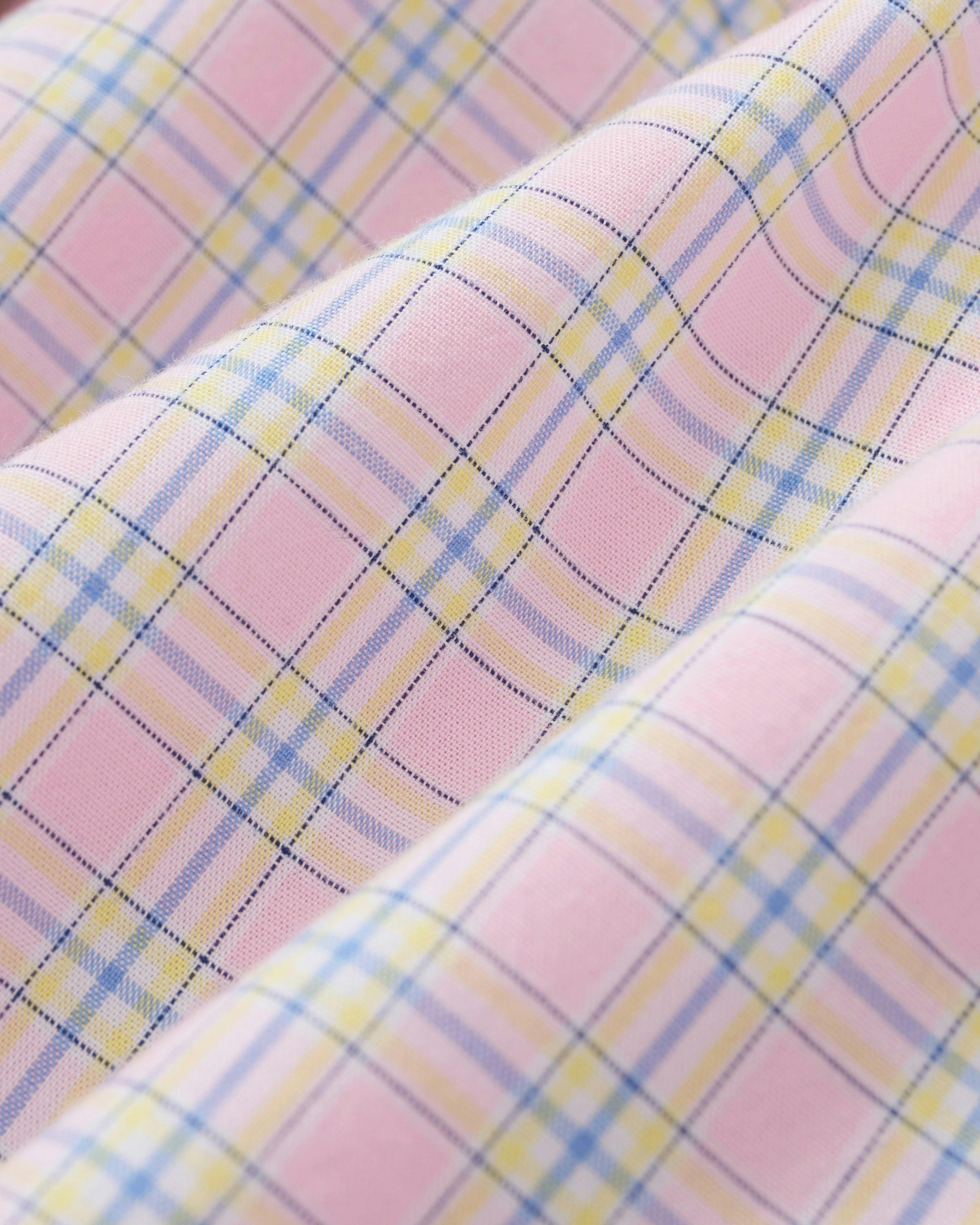 Women's Twill Pajama Set in Peony Plaid