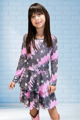 Simply Soft Long Sleeve Ruffle Skirt Dress