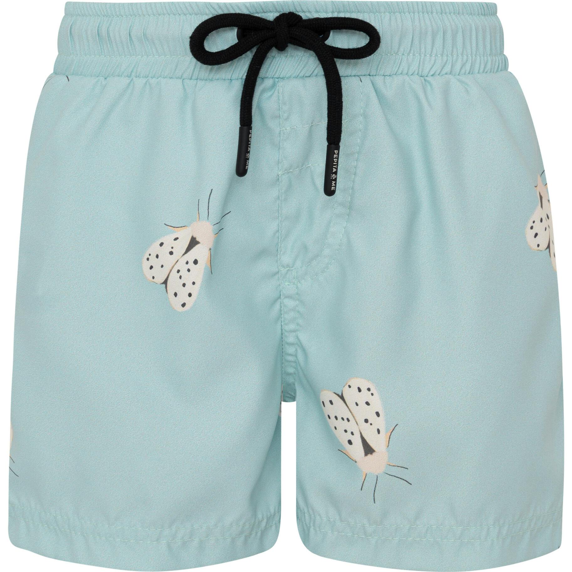 POLILLA BLANCA VERDE MENTA - SWIMSHORTS