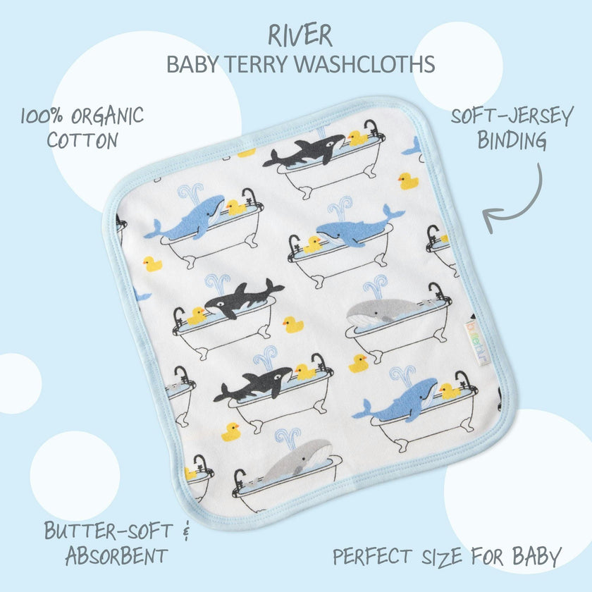 RIVER 10-Pack Baby Wash Cloths