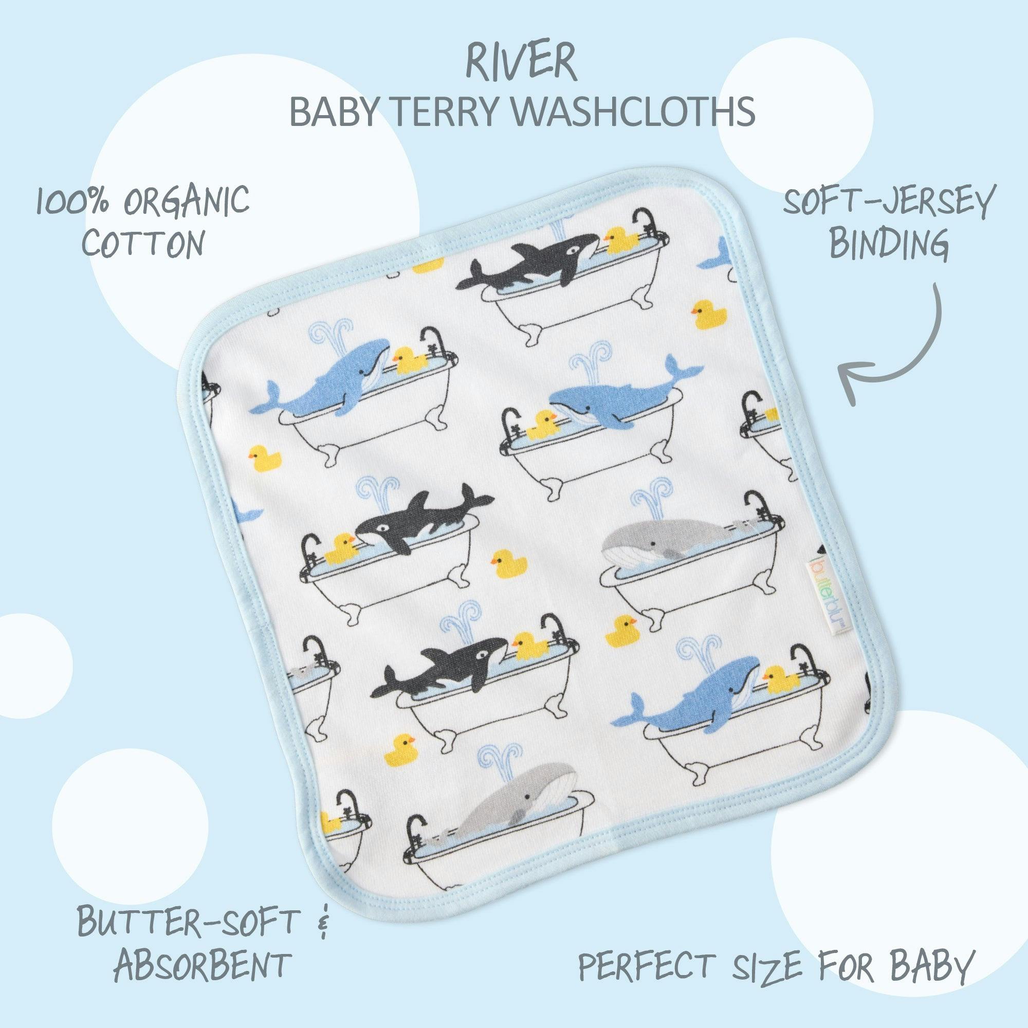 RIVER 10-Pack Baby Wash Cloths
