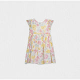 Eugenie Girl Dress Sleeveless, Yellow Pink Lagoon