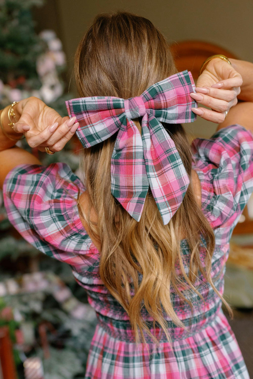 Hair Bows in Vibrant Plaid