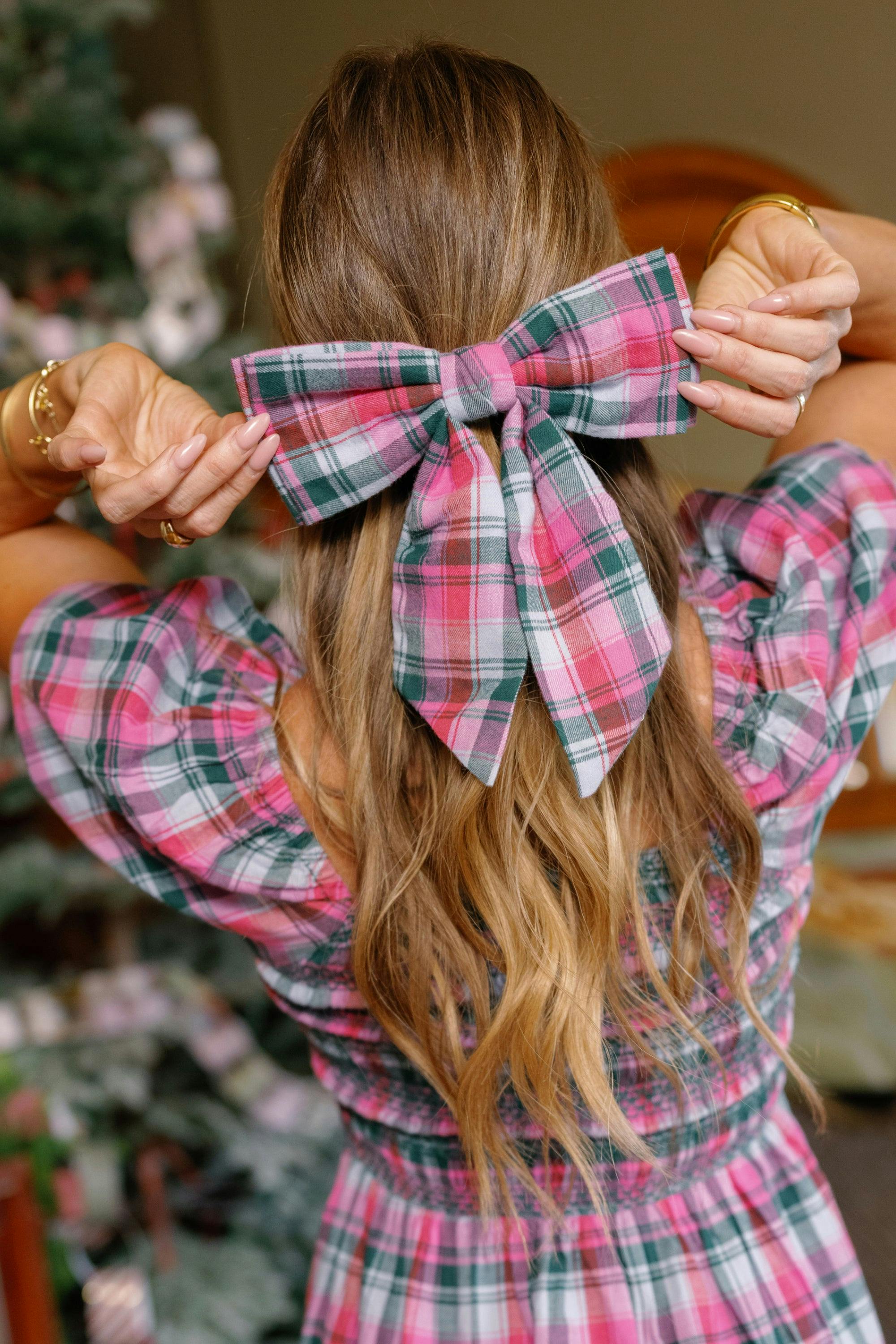 Hair Bows in Vibrant Plaid