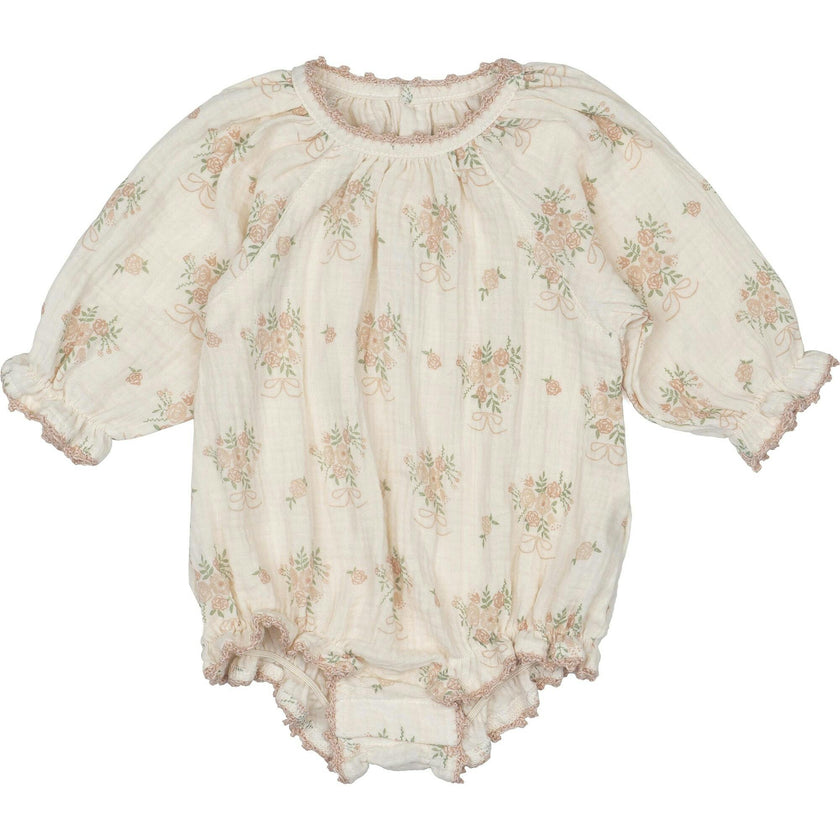 Gauze Romper w/ Crochet Trim