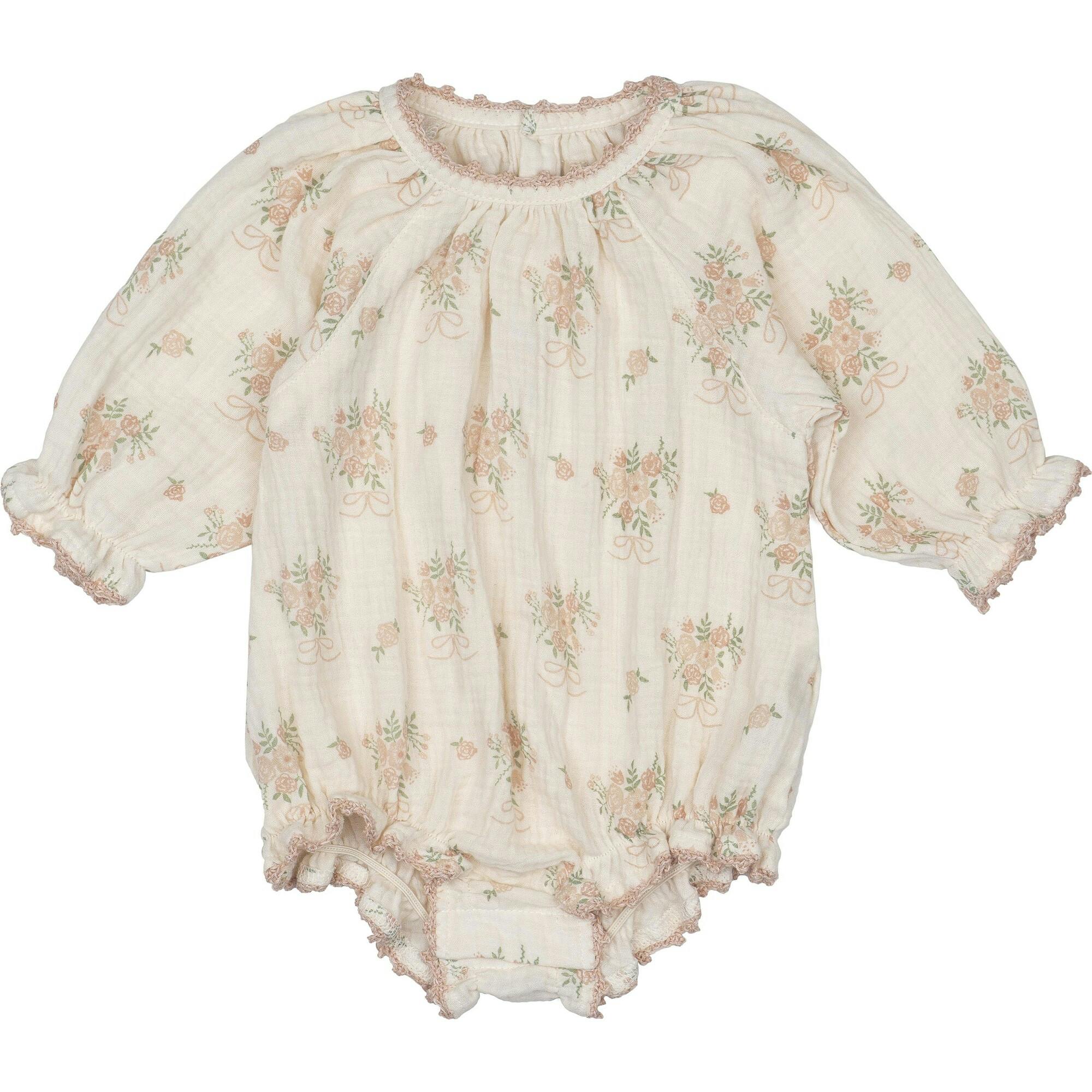 Gauze Romper w/ Crochet Trim