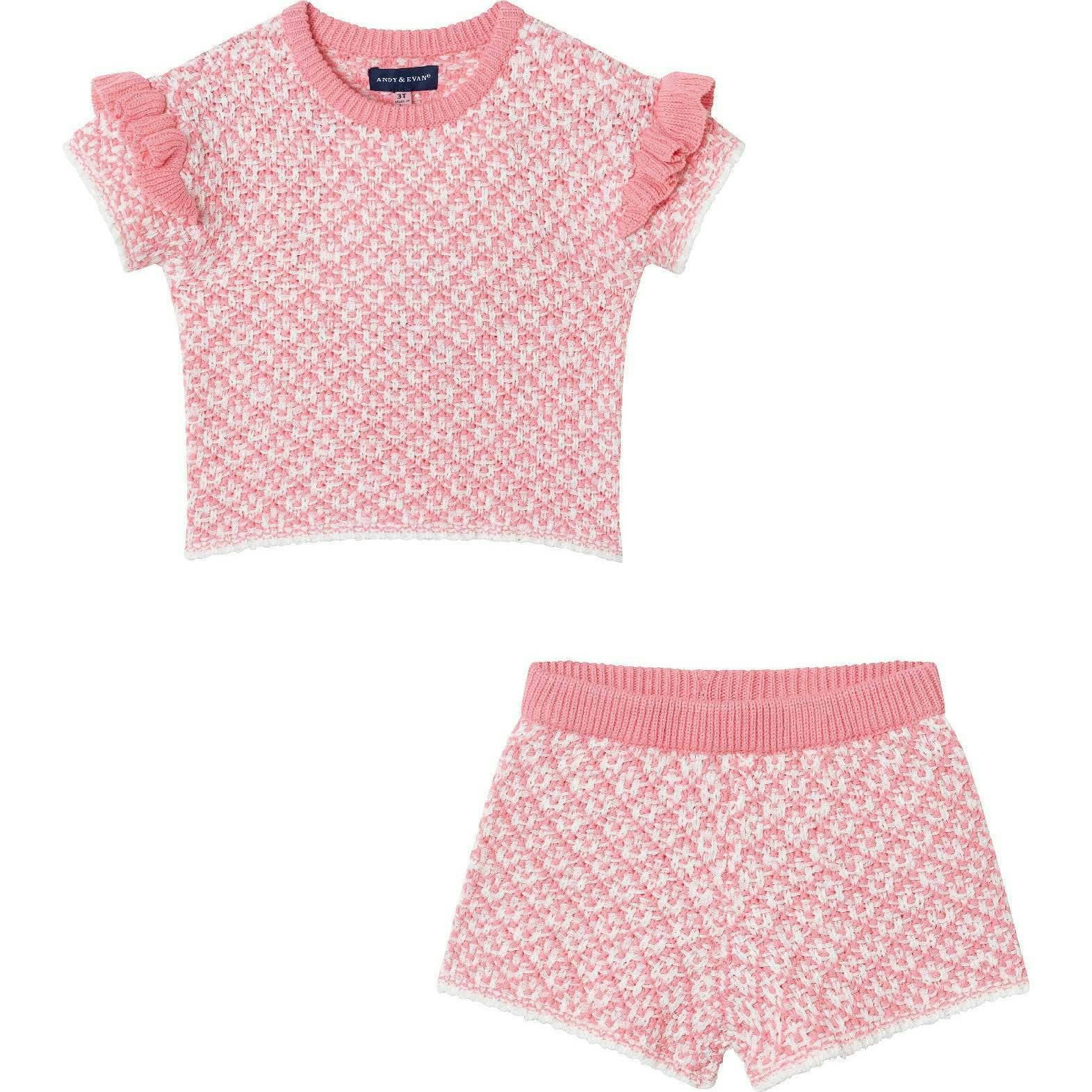 Kids Girls Tie-Front Top & Short Set