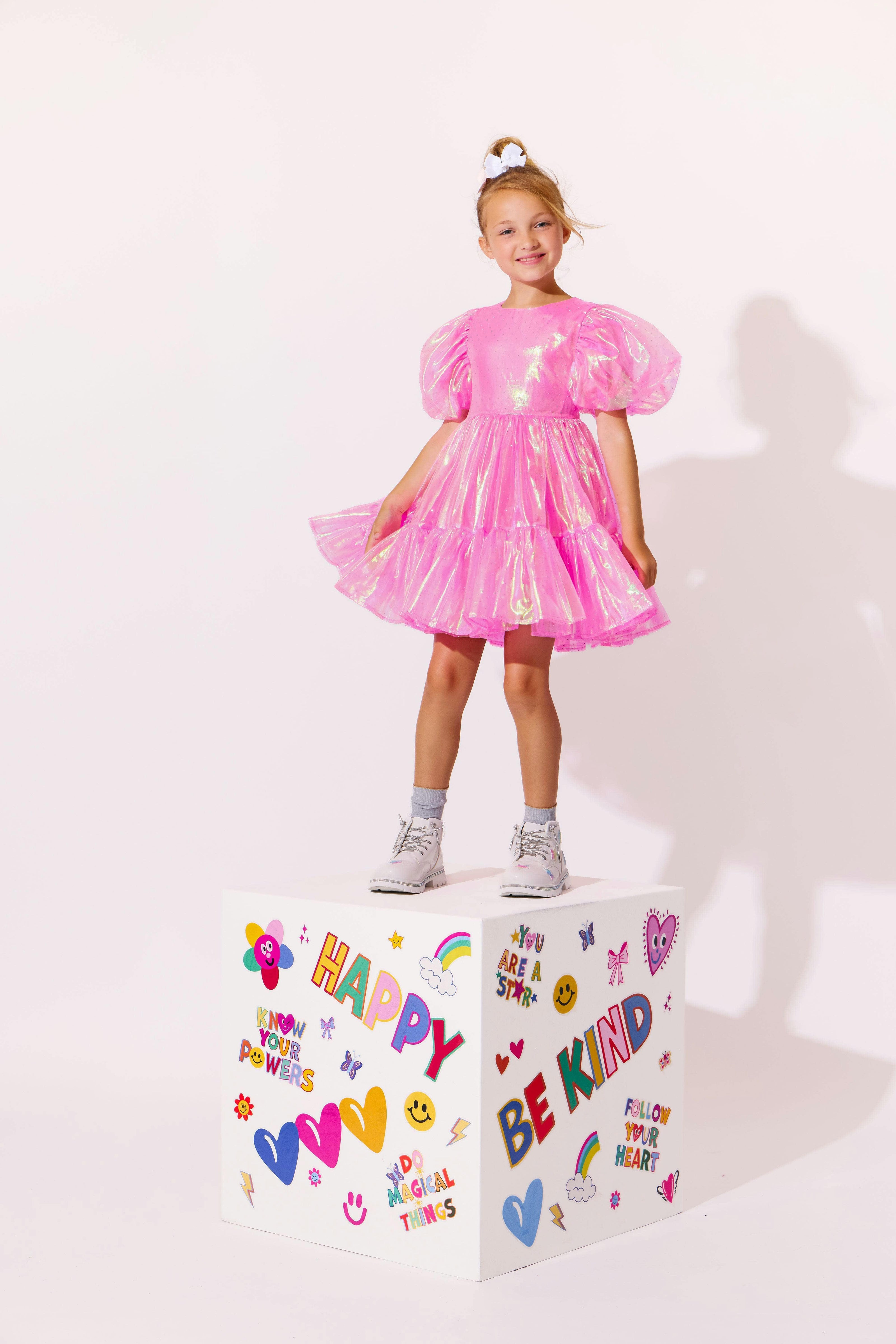 Crystal Pink Hologram Dress