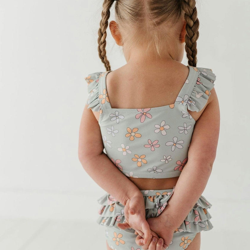 Girl's Two-Piece Ruffle Swimsuit