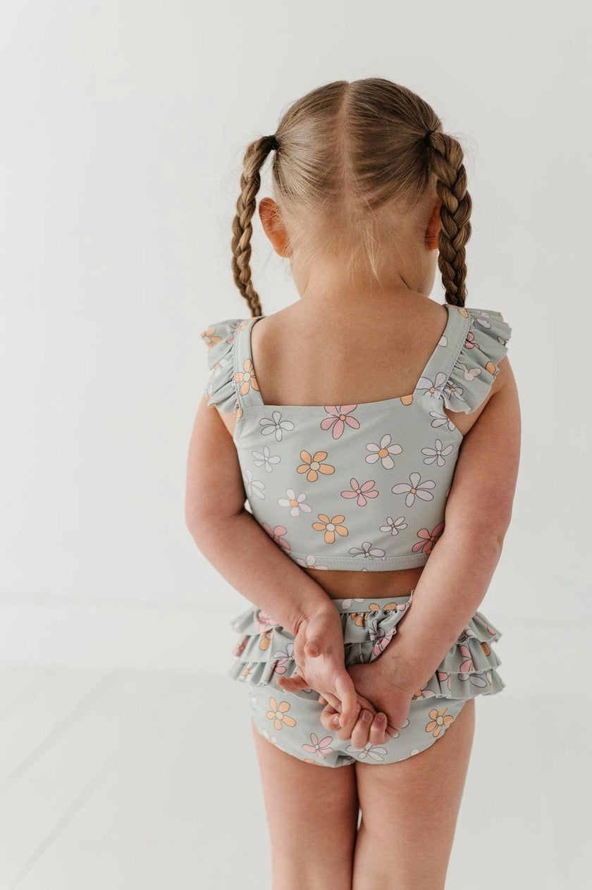 Girl's Two-Piece Ruffle Swimsuit