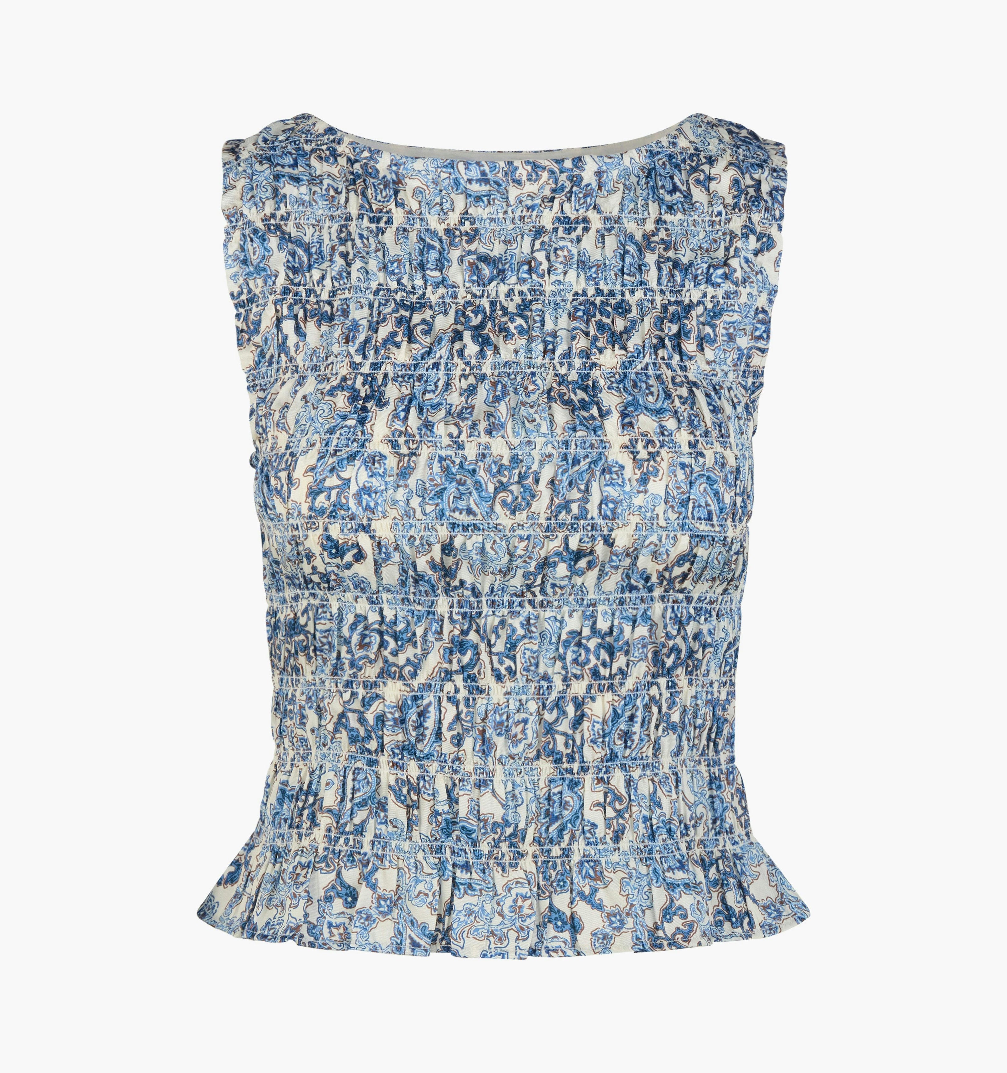 The Phoebe Nap Top -  Chedworth Paisley Blue