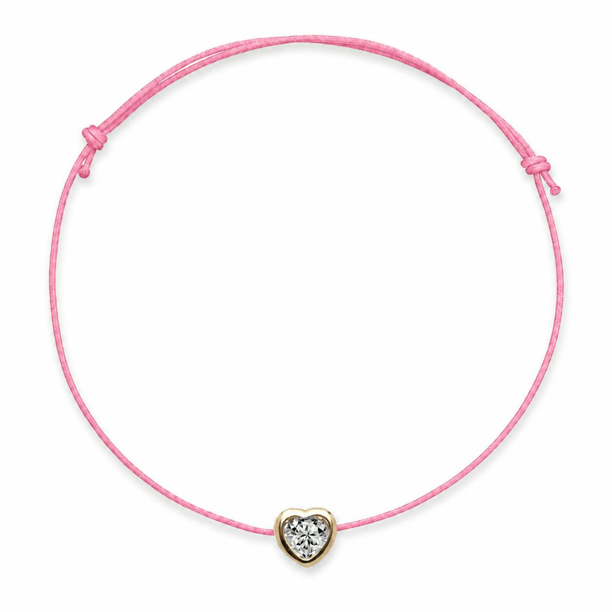 Kids Sparkle Heart Charm Bracelet