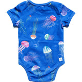 Wren Print Short Sleeve Snap Body