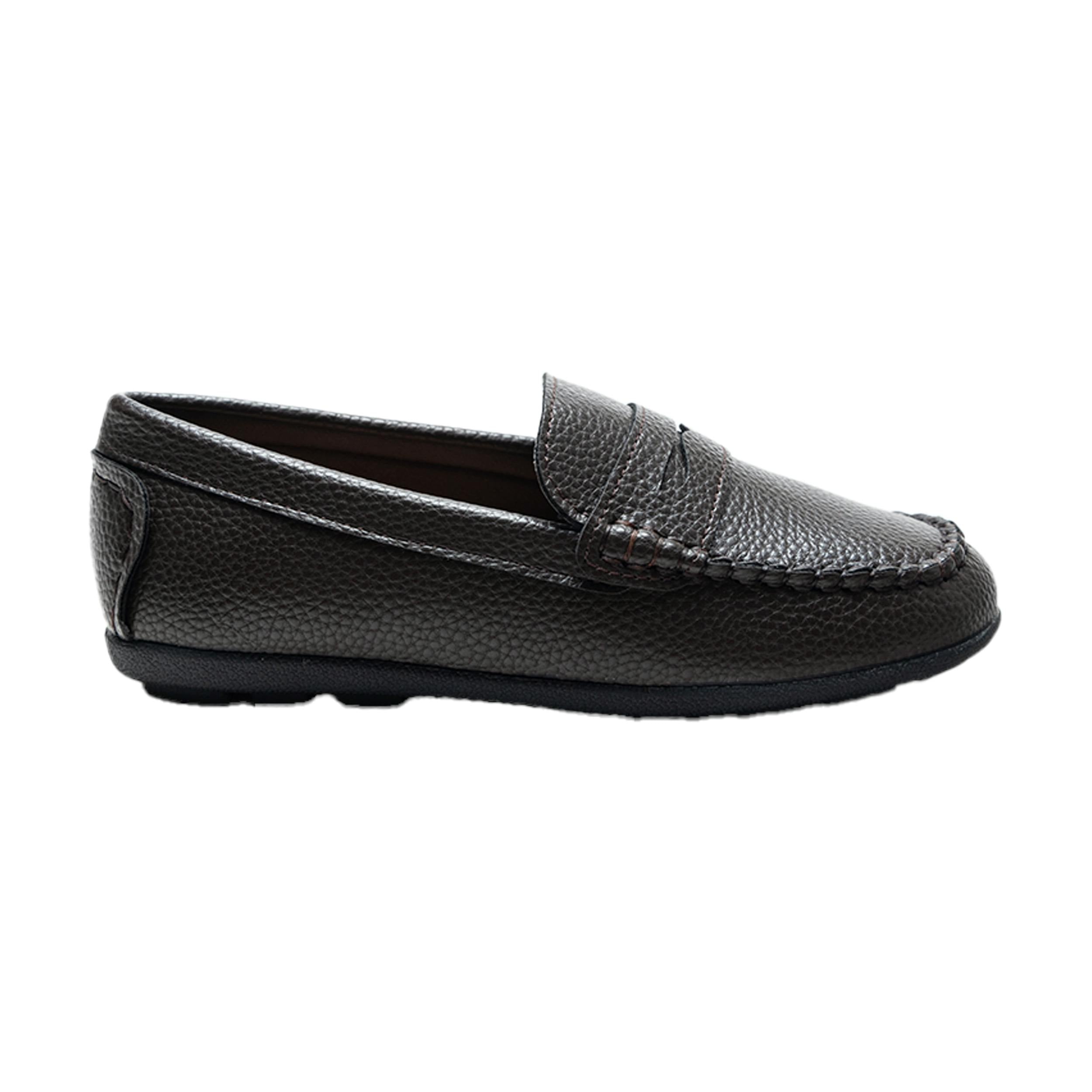Mocha Faux Leather Penny Loafers