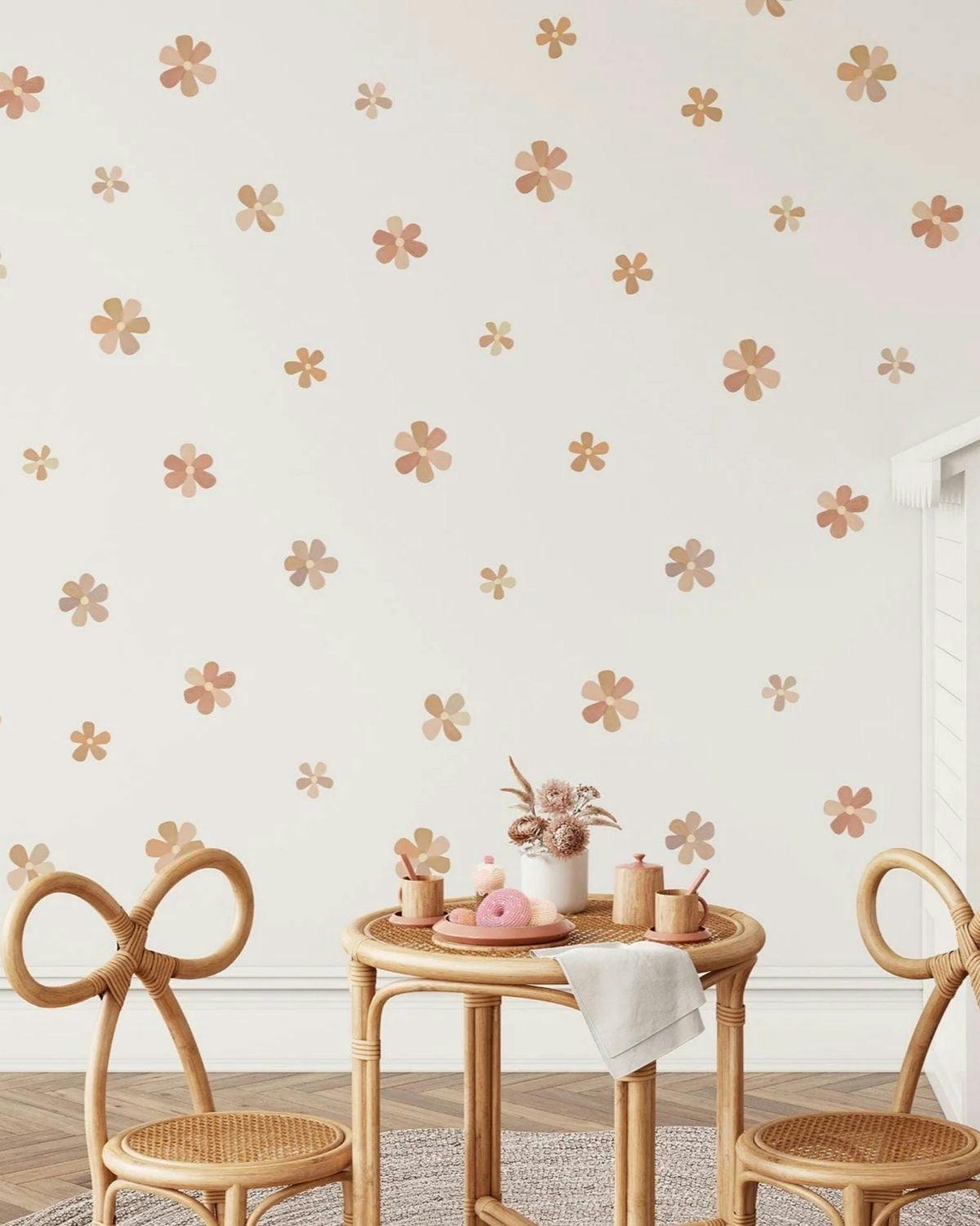 Peel & Stick Fabric Wall Stickers - Flowers