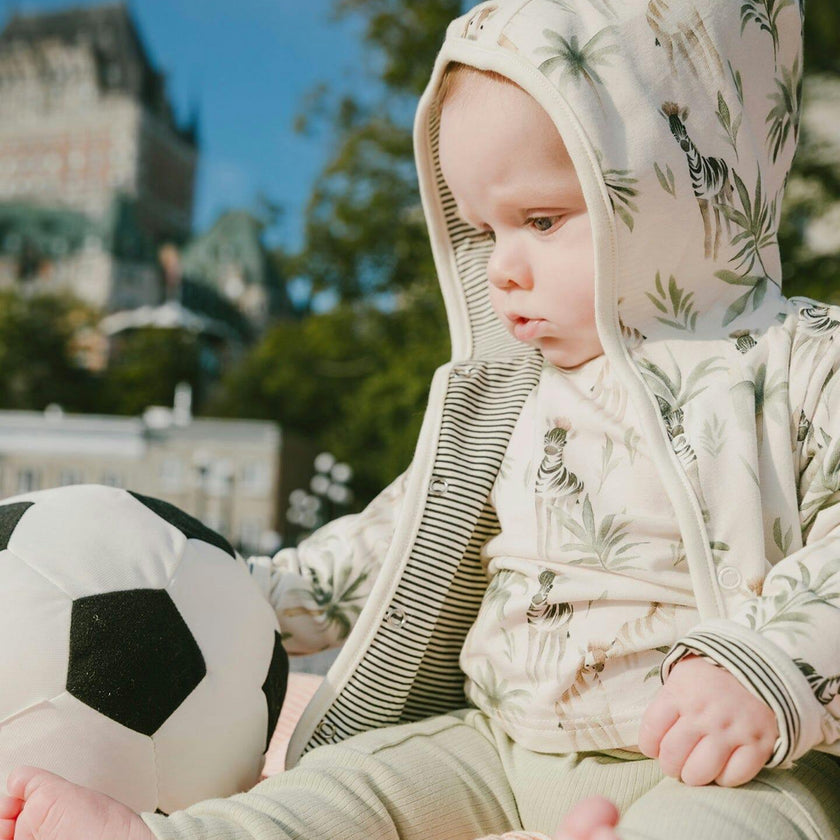 Organic Cotton Jersey Reversible Hooded Jacket