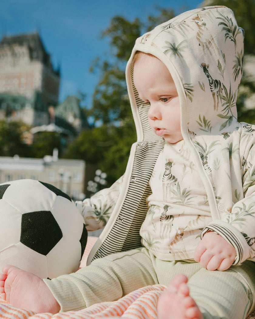Organic Cotton Jersey Reversible Hooded Jacket