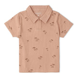 Organic Collar Tee & Shorts Set - Island Palm
