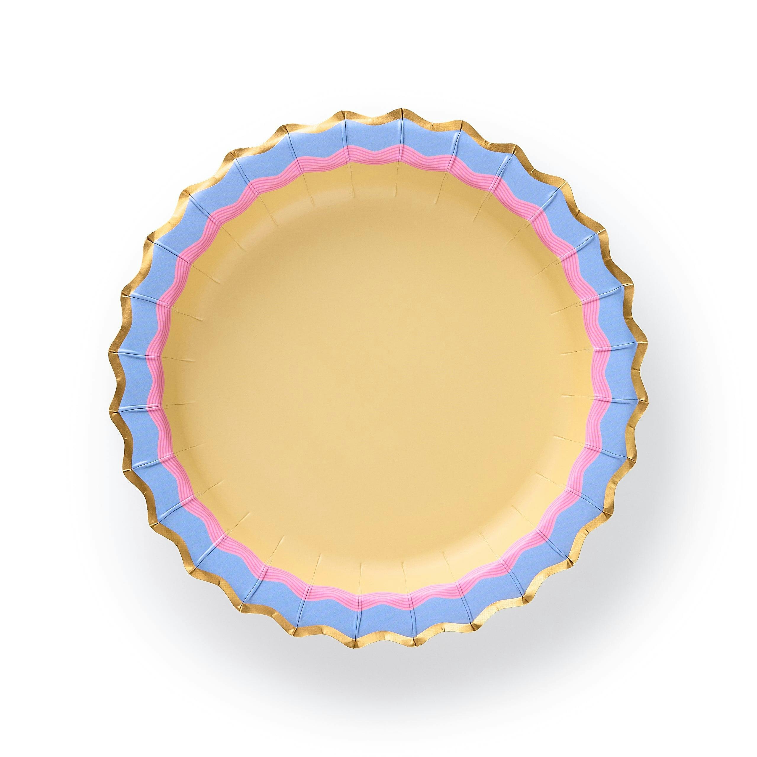 Rainbow Ric Rac Assorted Dessert Plates (10 count)