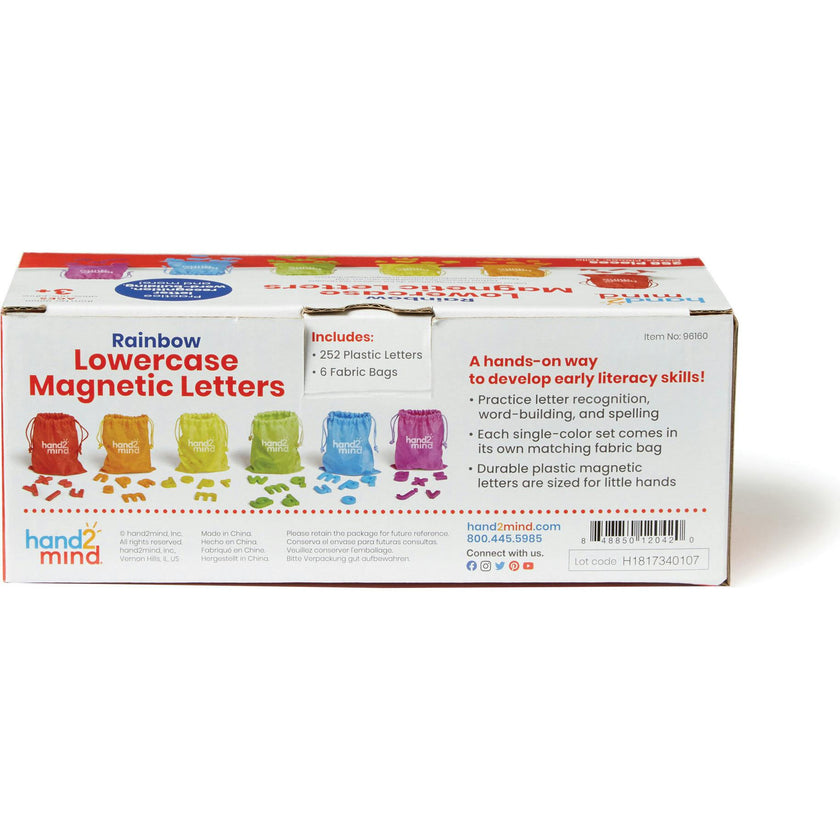 Rainbow Lowercase Magnetic Letters