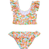 Hawaiian Luau Sustainable Frilled Crop Bikini