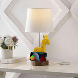Sahara 17.5" Mid-Century Vintage Iron/Resin LED Kids' Table Lamp with Phone Stand and USB Charging Port