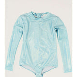 St Barth Glitter Aqua Rash Guard One Piece, Blue