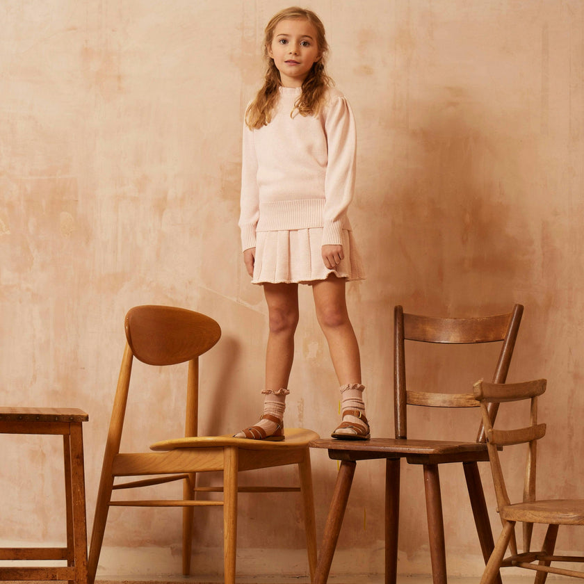 Ruffled Collared Jumper | Blush