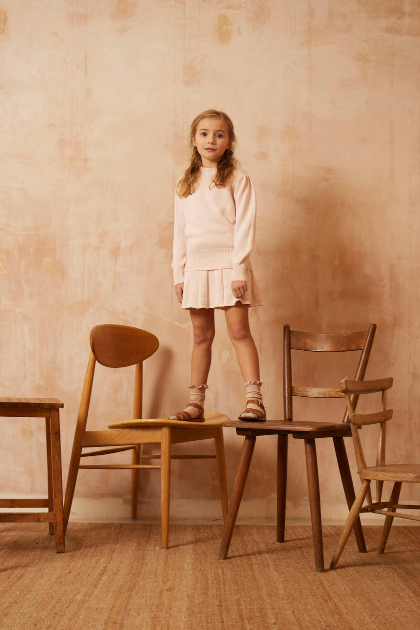 Ruffled Collared Jumper | Blush